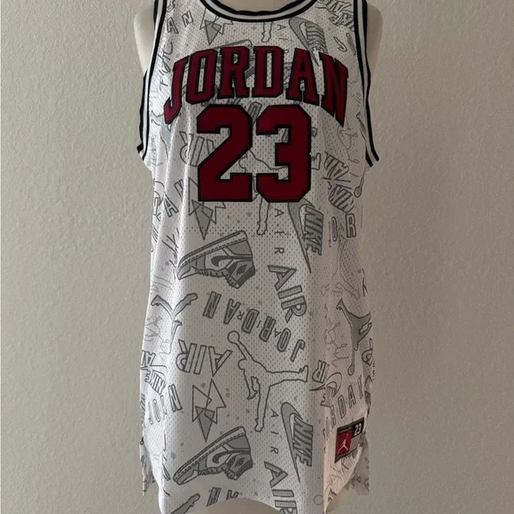 Nike Jordan Big Boys 23 All Over Print Basketball Jersey Size XL13-15 Yrs NWT